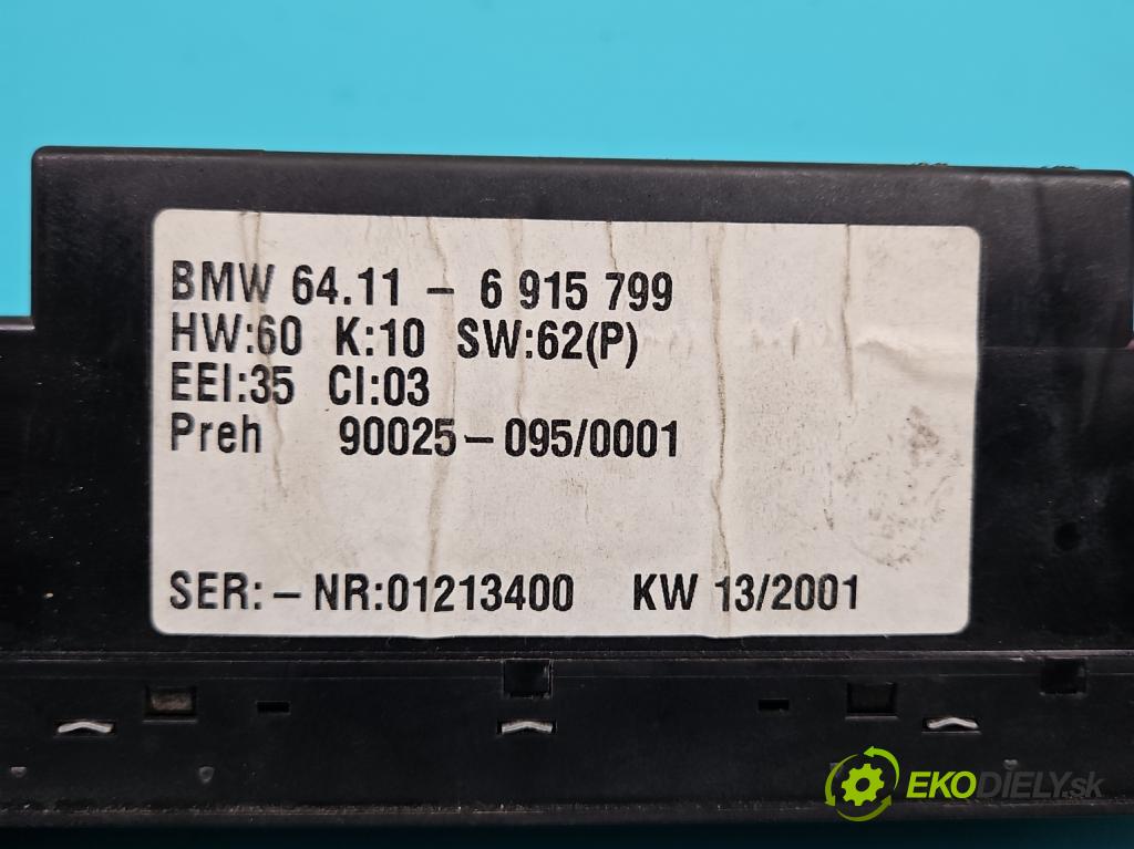 Bmw 5 E39 1996-2003 2.0d 136hp manual 100 kW 1951 cm3 4- palubní deska panel topení 6915799
