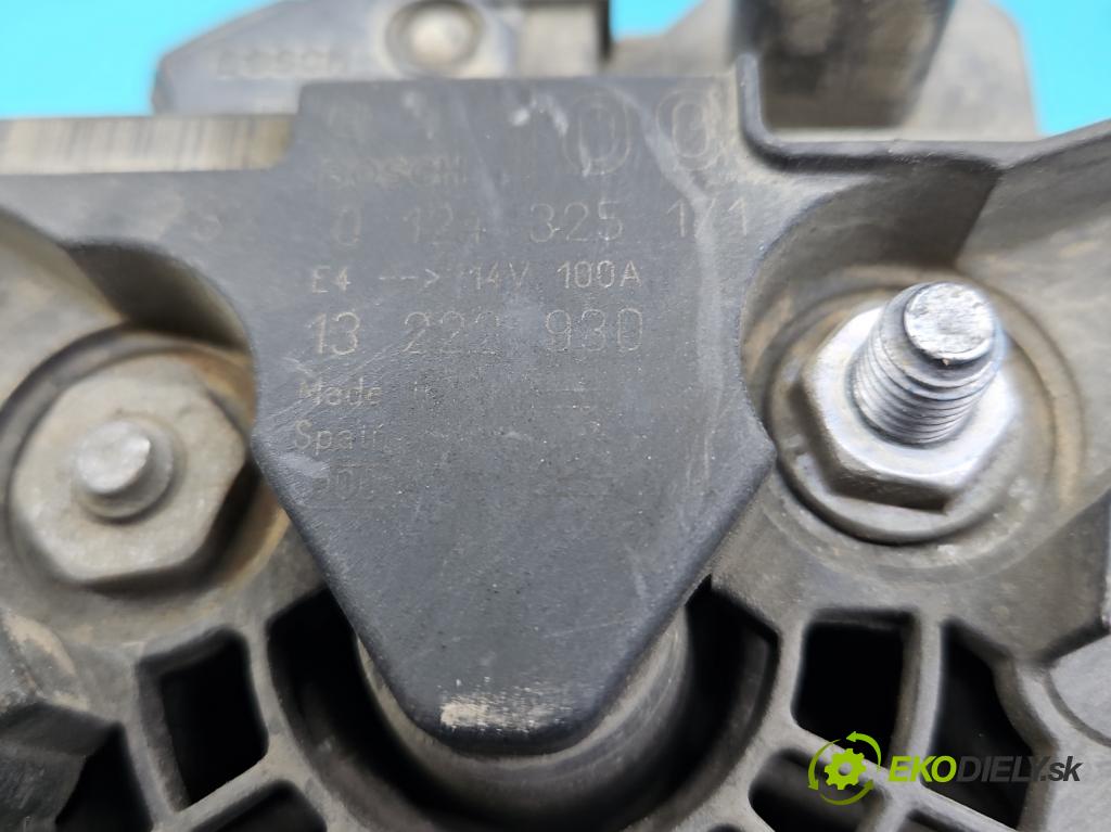 Opel Tigra B 2004-2009 1.4 16V 90 HP manual 66 kW 1364 cm3 2- Alternator 0124325171 (Alternátory)