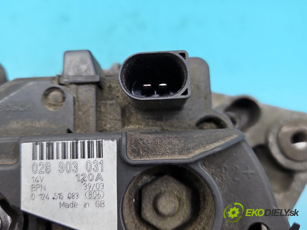Vw Passat B5 1995-2005 1.9 tdi 101 HP manual 74 kW 1896 cm3 5- Alternator 028903031 (Alternátory)