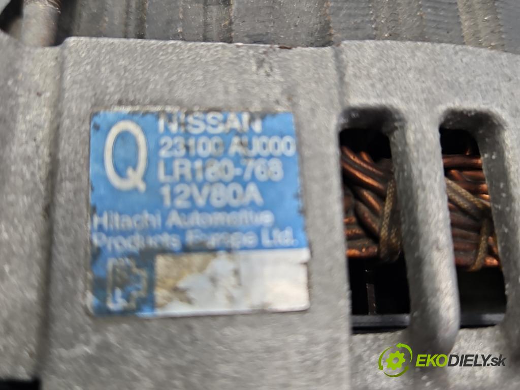 Nissan Primera P12 2001-2007 1.8 16V 116 HP manual 85 kW 1769 cm3 5- Alternator 23100-AU000 (Alternátory)