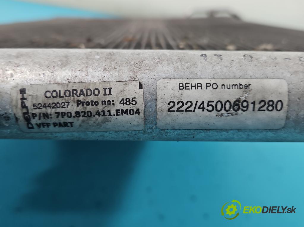 Porsche Cayenne II 2010-2017 4.8 V8 Turbo 500KM automatic 368 kW 4806 cm3 5- chladič klimatizácie 7P0820411 (Chladiče klimatizácie)