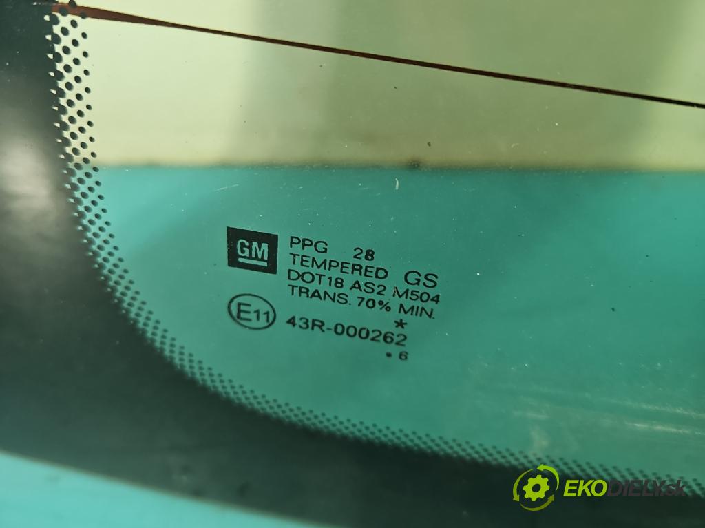 Opel Meriva A 2002-2010 1.6 16V (Z16XEP) 105 hp manual 77 kW 1598 cm3 5- sklo zadní  (Okna zadní)