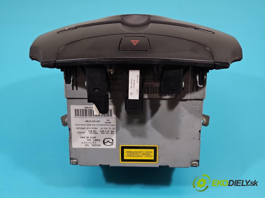 Mazda 2 II 2007-2014 1.4 citd 68 HP manual 50 kW 1399 cm3 5- Radio originál 14797629