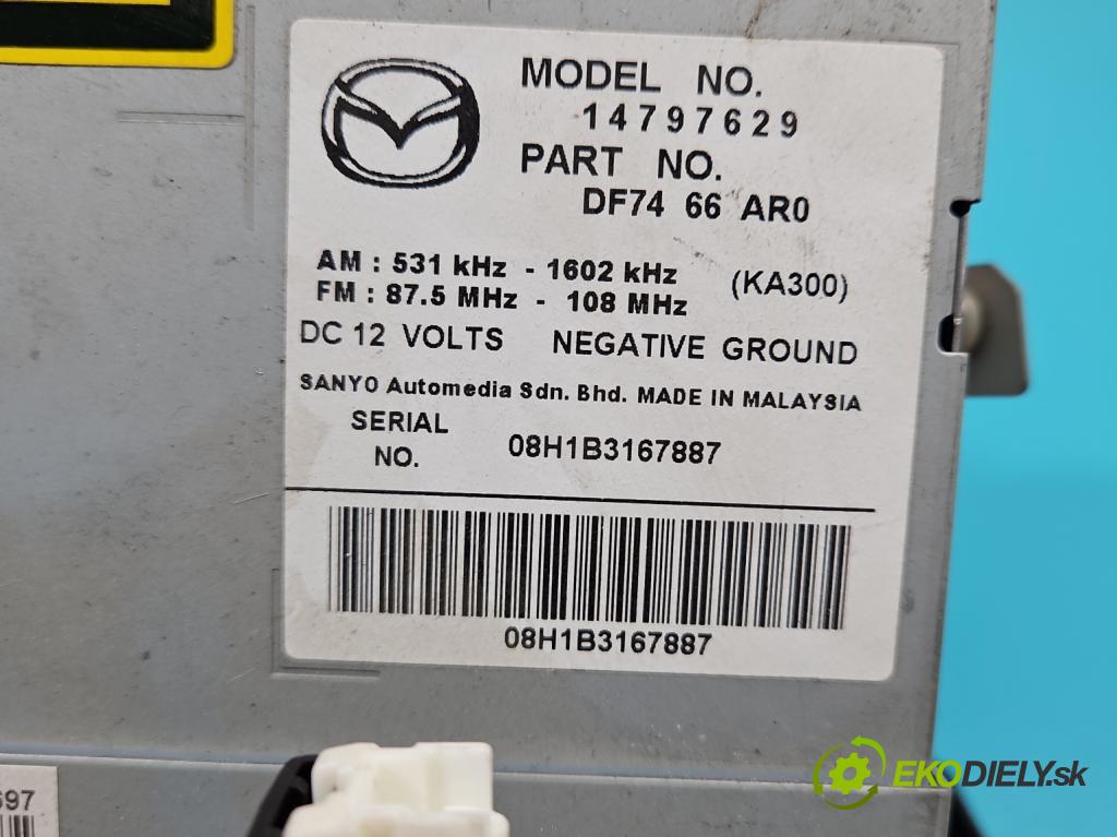 Mazda 2 II 2007-2014 1.4 citd 68 HP manual 50 kW 1399 cm3 5- Radio originál 14797629