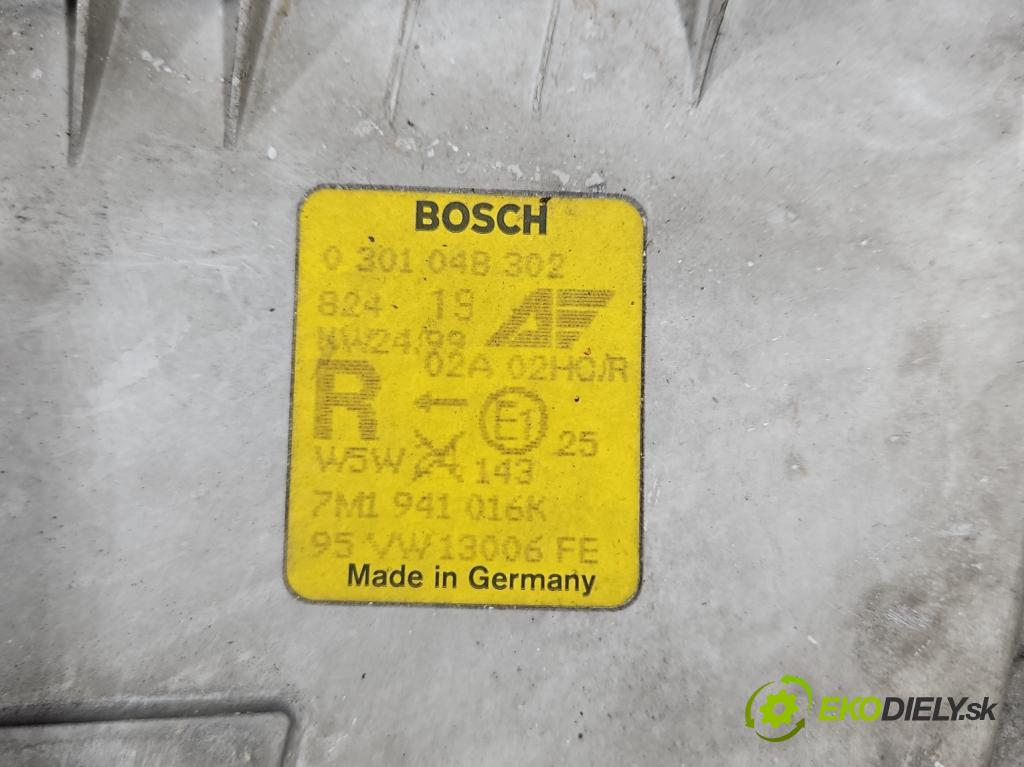 Seat Alhambra I 1996-2010 1.9 tdi 90 HP manual 66 kW 1896 cm3 5- Reflektor: pravý 7M1941016K (Pravé)