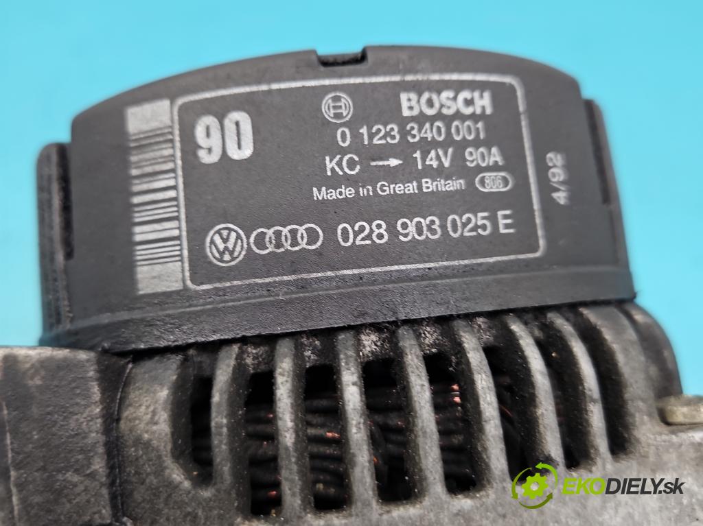 Audi 80 B4 1991-1994 1.9 tdi 90 HP manual 66 kW 1896 cm3 4- Alternator 0123340001 (Alternátory)