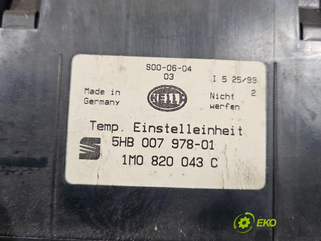Seat Toledo II 1998-2004 1.9 tdi 110 HP manual 81 kW 1896 cm3 4- panel kúrenia 1M0820043C