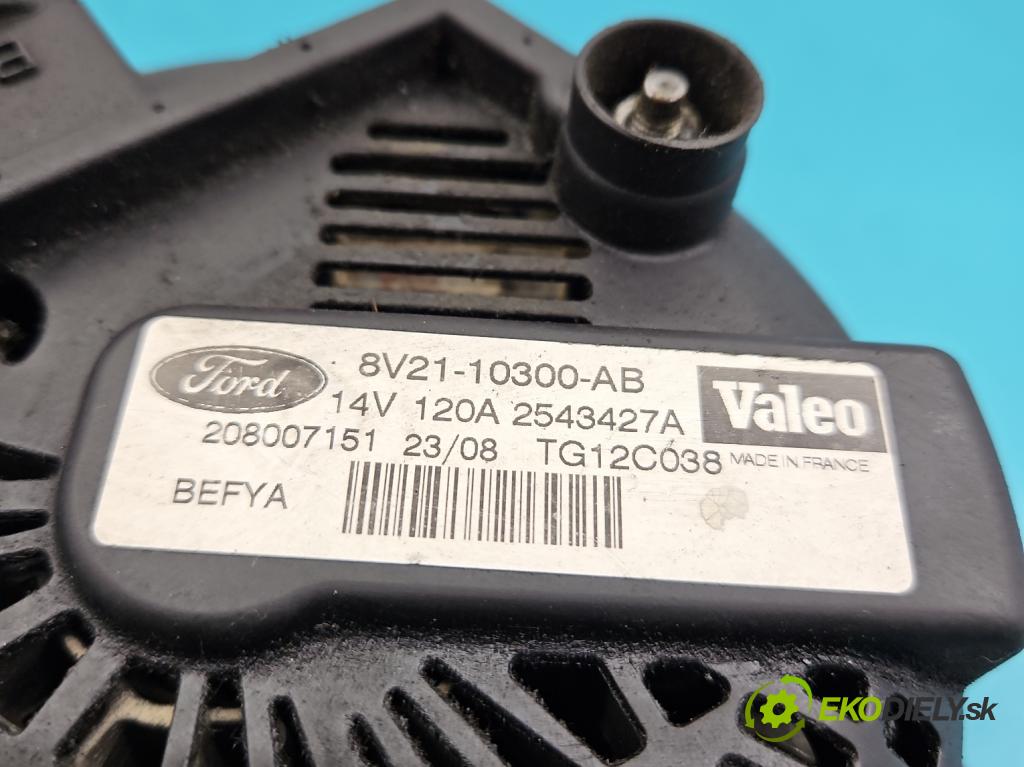 Mazda 2 II 2007-2014 1.4 citd 68 HP manual 50 kW 1399 cm3 5- Alternator 8V21-10300-AB (Alternátory)