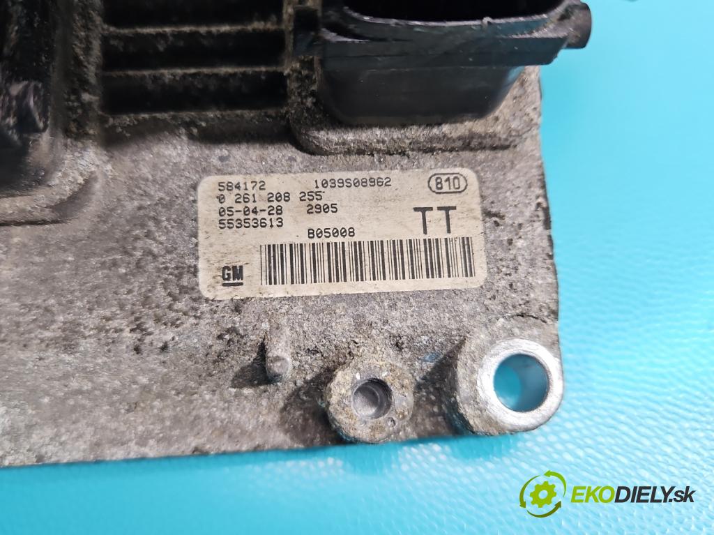 Opel Meriva A 2002-2010 1.4 16V 90 HP manual 66 kW 1364 cm3 5- riadiaca jednotka motora 0261208255