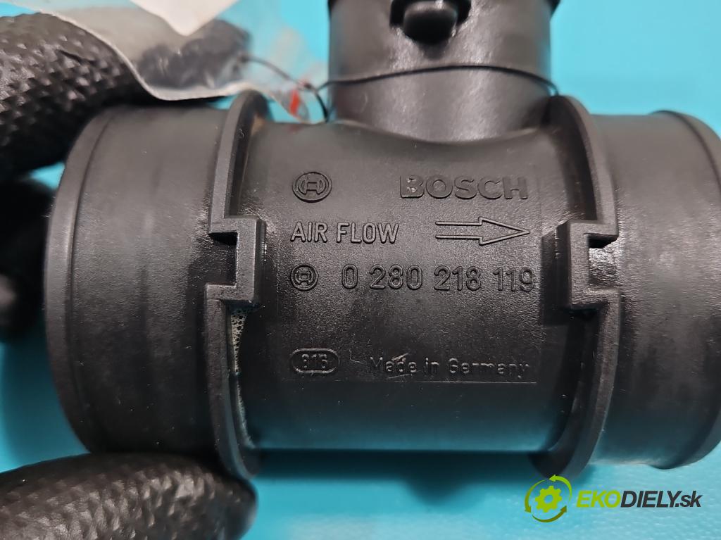 Opel Meriva A 2002-2010 1.4 16V 90 HP manual 66 kW 1364 cm3 5- průtokoměr: 0280218119 (Váhy vzduchu)