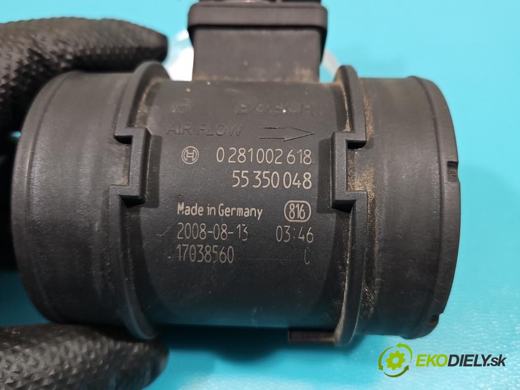 Opel Corsa D 2006-2014 1,3.0 cdti 90 HP manual 66 kW 1248 cm3 5- průtokoměr: 0281002618 (Váhy vzduchu)