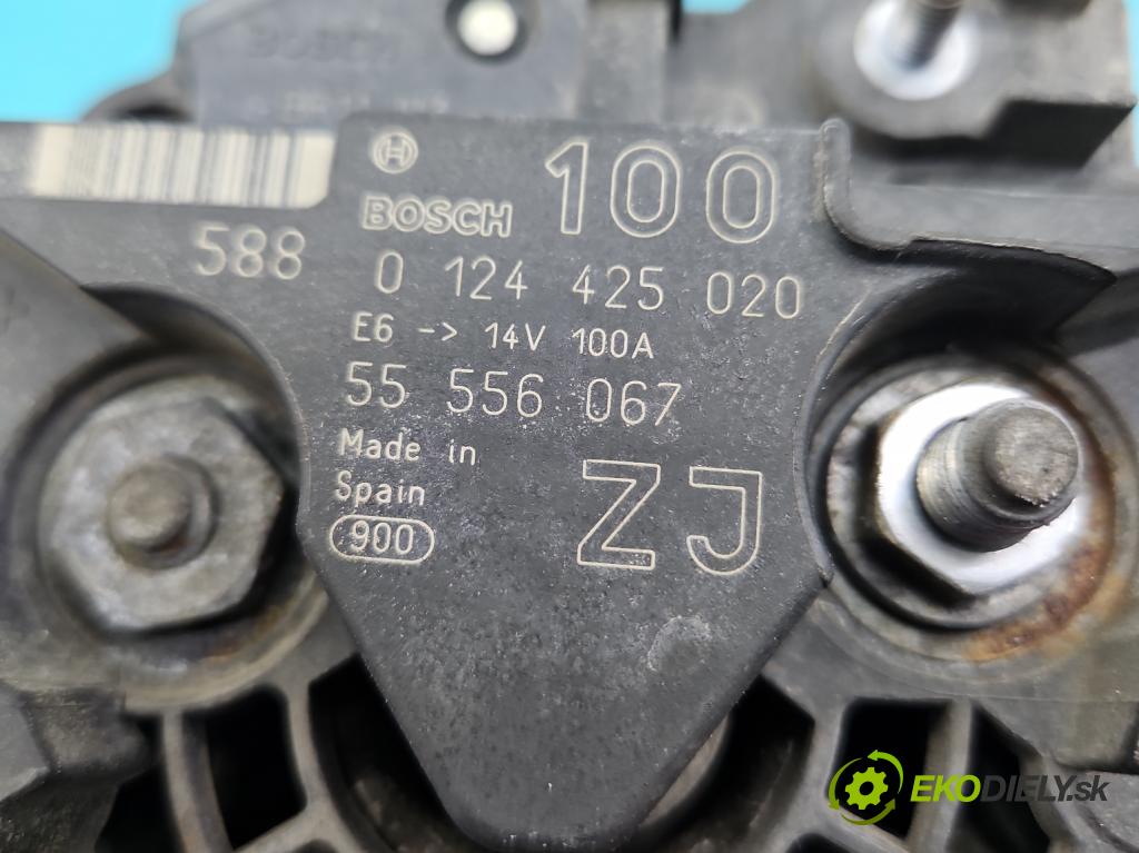 Opel Zafira B 2005-2014 1.8 16V 140 HP manual 103 kW 1796 cm3 5- Alternator 0124425020 (Alternátory)