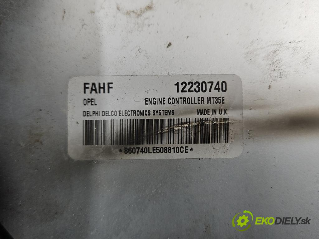 Opel Astra III 2004-2014 1.6 16V 105 hp manual 77 kW 1598 cm3 5- řídící jednotka motoru 12230740