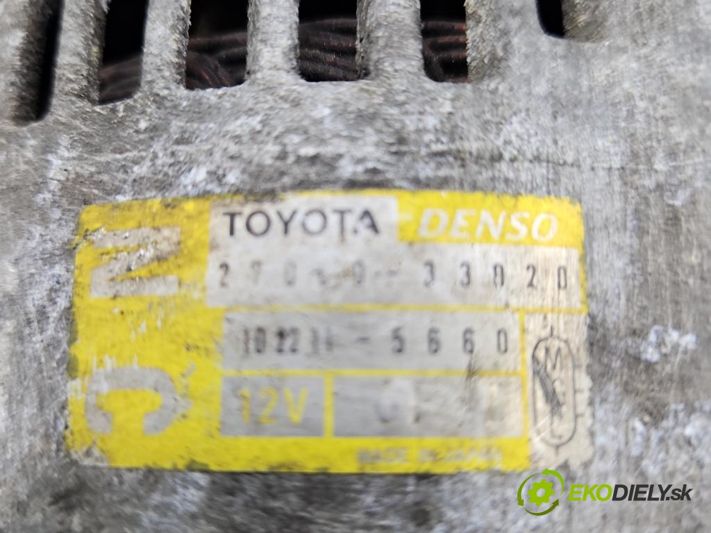 Toyota Yaris I 1999-2005 1.4 D4D 75 HP manual 55 kW 1364 cm3 3- Alternator  (Alternátory)