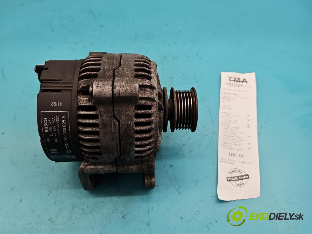 Audi 80 B4 1991-1994 1.9 tdi 90 HP manual 66 kW 1896 cm3 5- Alternator 0120485046 (Alternátory)
