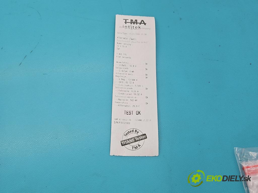 Fiat Seicento 0.9 39 HP manual 29 kW 899 cm3 3- Alternator  (Alternátory)