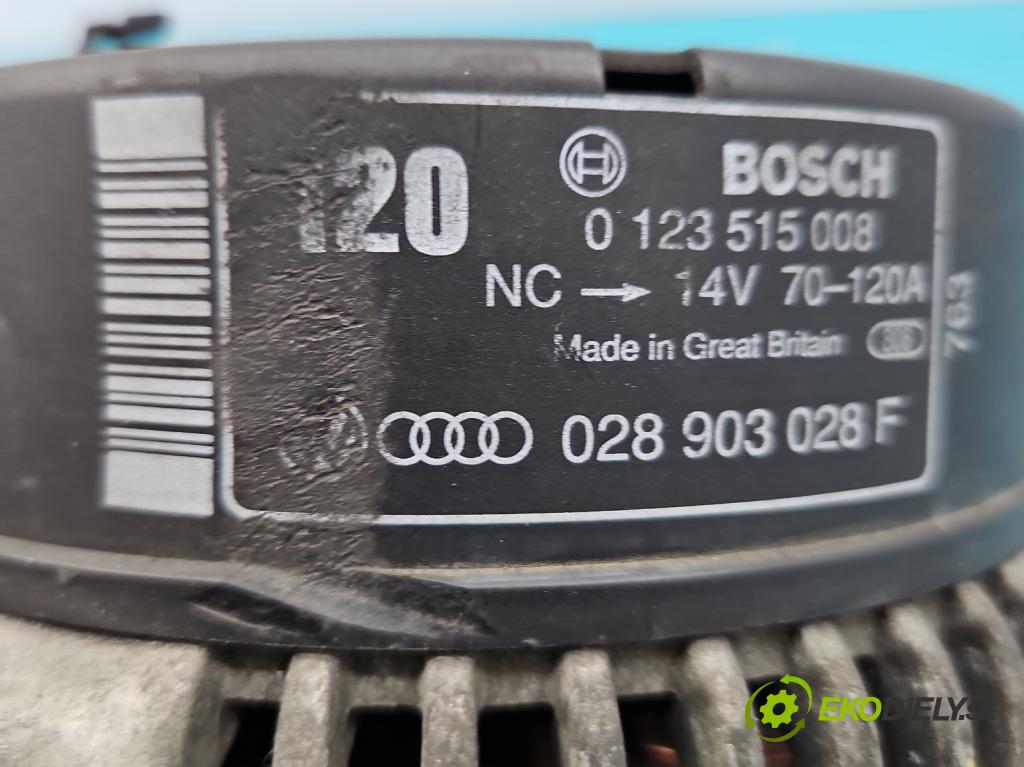 Audi A4 B5 1994-2001 1.9 tdi 90 HP manual 66 kW 1896 cm3 4- Alternator 0123515008 (Alternátory)