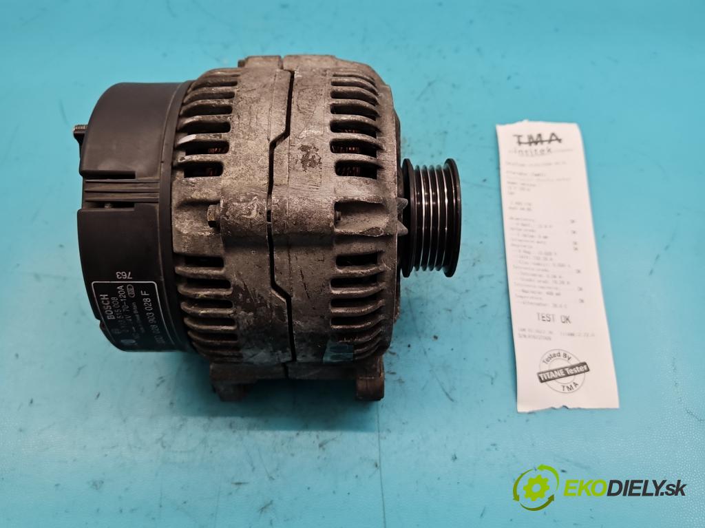 Audi A4 B5 1994-2001 1.9 tdi 90 HP manual 66 kW 1896 cm3 4- Alternator 0123515008 (Alternátory)