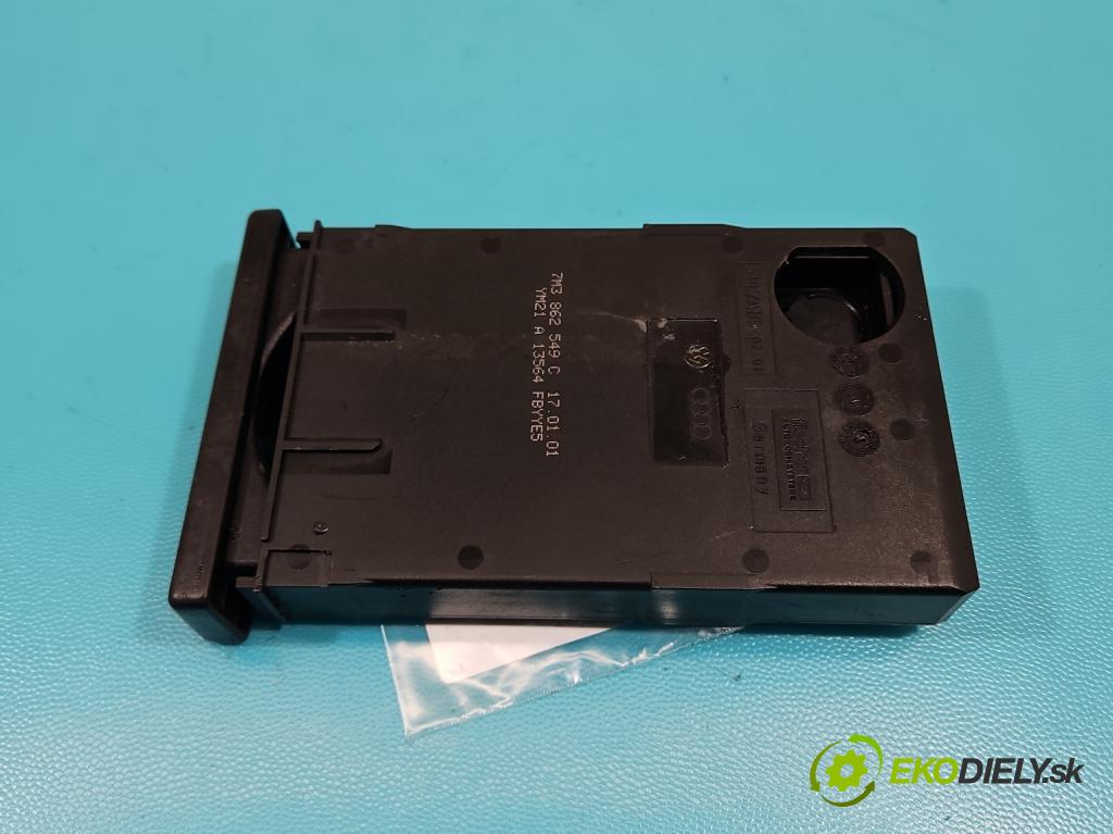 Seat Alhambra I 1996-2010 1.9 tdi 116 HP manual 85 kW 1896 cm3 5- Rukojeť: na nápoje: 7M3862549C (Úchyty, držiaky na nápoje)