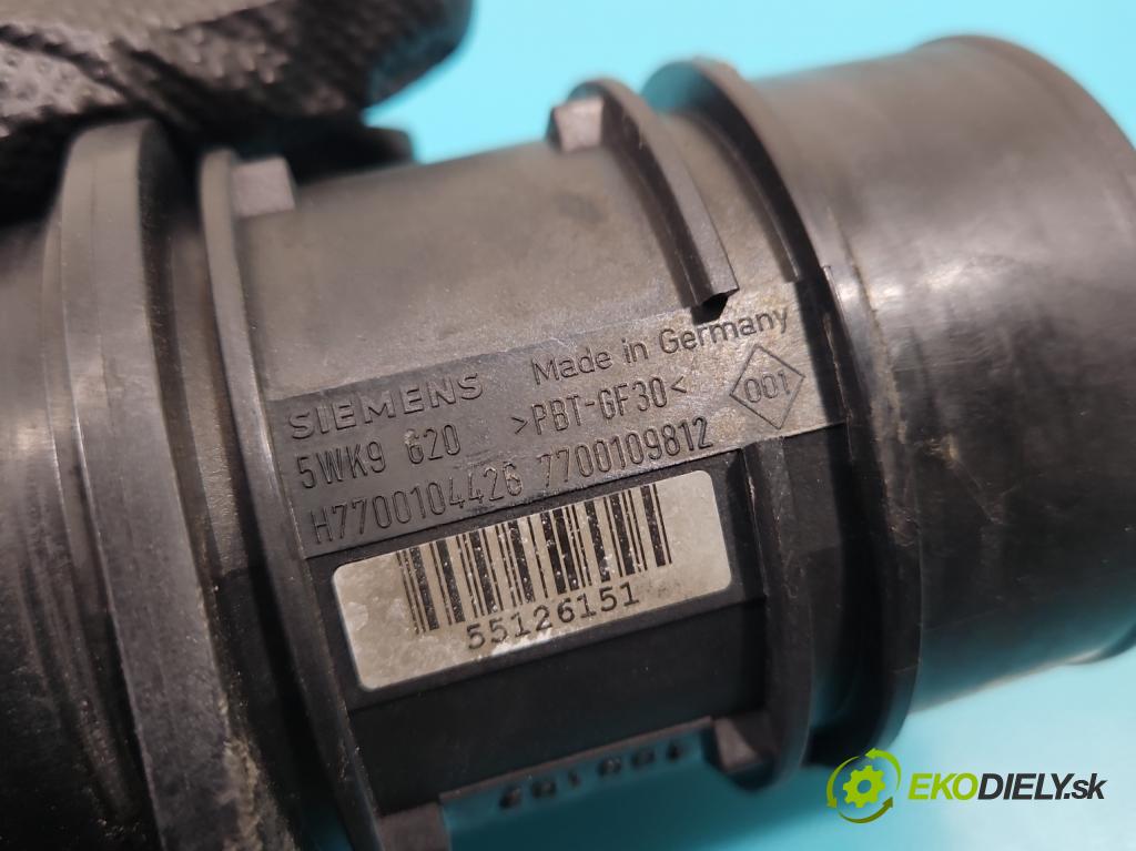 Renault Scenic I 1996-2003 1.9 dci 102 HP manual 75 kW 1870 cm3 5- průtokoměr: 5WK9620 (Váhy vzduchu)
