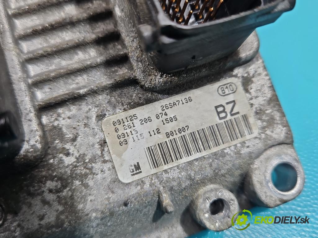 Opel Corsa C 2000-2006 1.2 16V 75 HP manual 55 kW 1199 cm3 5- riadiaca jednotka motora 0261206074