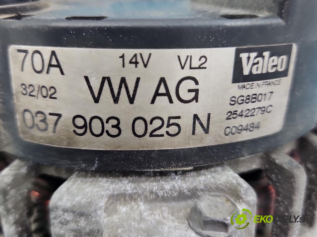 Vw Polo IV 9N 2001-2009 1.4 16V 75 HP manual 55 kW 1390 cm3 5- Alternator 037903025N (Alternátory)