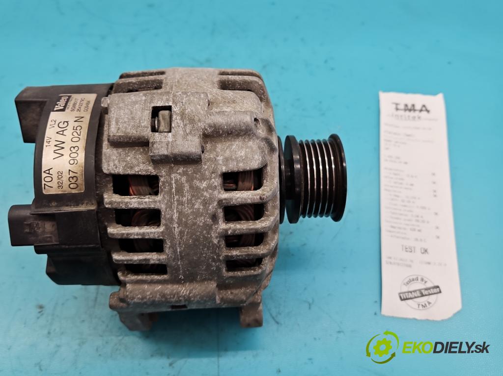 Vw Polo IV 9N 2001-2009 1.4 16V 75 HP manual 55 kW 1390 cm3 5- Alternator 037903025N (Alternátory)