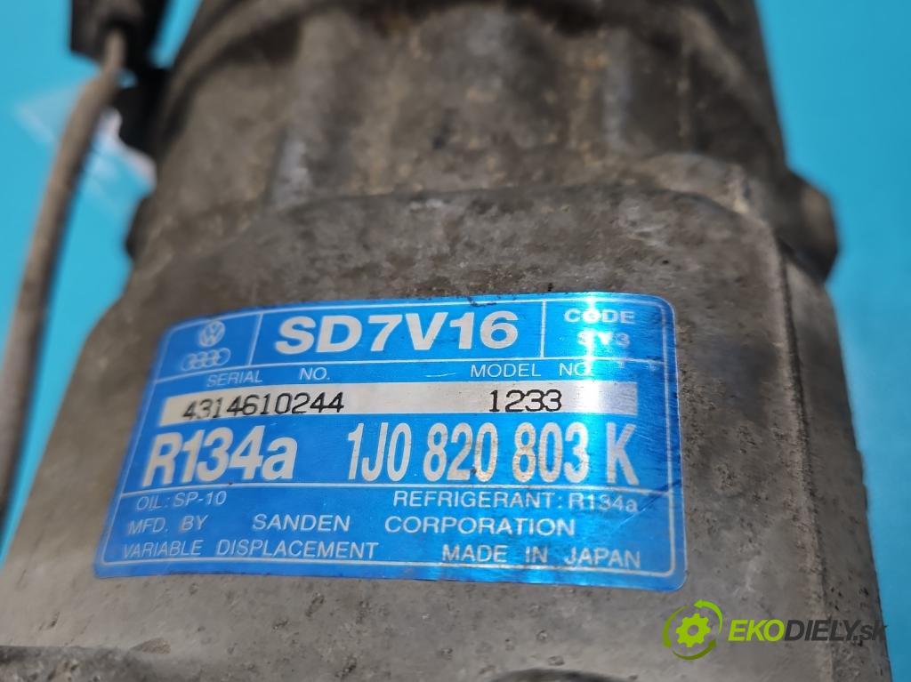 Seat Leon I 1999-2005 1.6b 105 hp manual 77 kW 1598 cm3 5- Kompresor: klíma 1J0820803K (Kompresory)