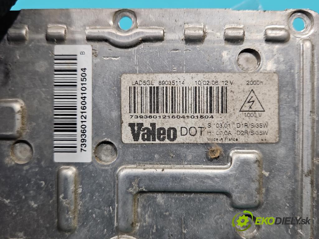 Citroen C4 I 2004-2011 1.6 hdi 109 HP manual 80 kW 1560 cm3 5- střídač: xenon 89035114 (Riadiaca jednotka xenónu)