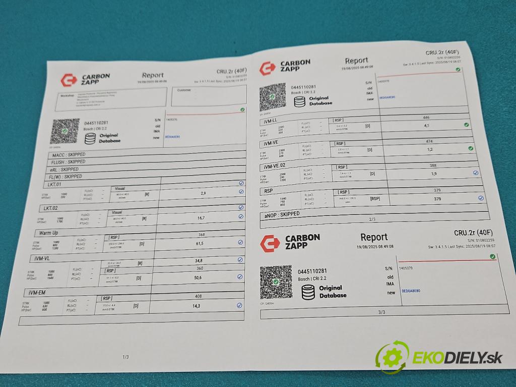 Citroen C4 I 2004-2011 1.6 hdi 109 HP manual 80 kW 1560 cm3 5- vstrek 0445110281 (Vstrekovač paliva)