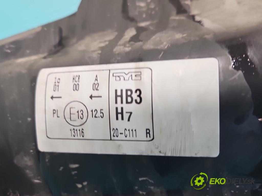 Mazda 5  2005-2010 1.8 16V 116 HP manual 85 kW 1798 cm3 5- Reflektor: pravý  (Pravé)