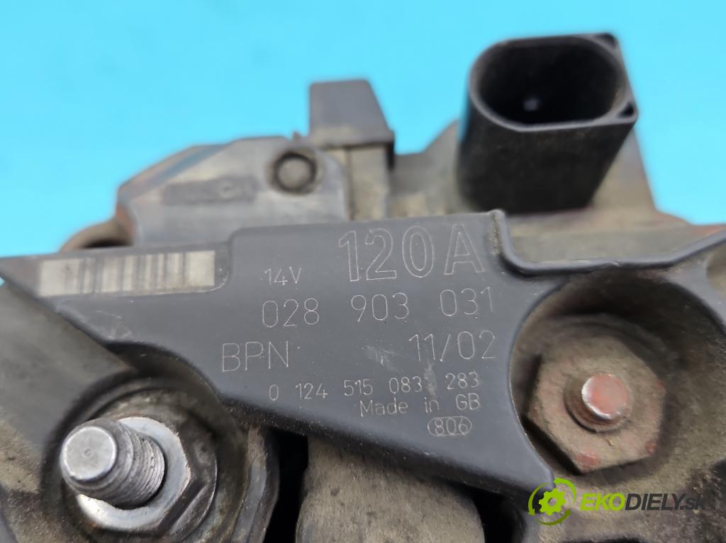 Vw Passat B5 1995-2005 1.9 tdi 116 HP manual 85 kW 1896 cm3 5- Alternator 028903031 (Alternátory)