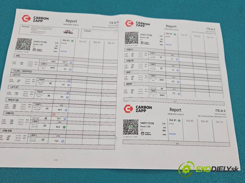 Peugeot 307 1.6 hdi 109 HP manual 80 kW 1560 cm3 5- vstrek 0445110188 (Vstrekovač paliva)