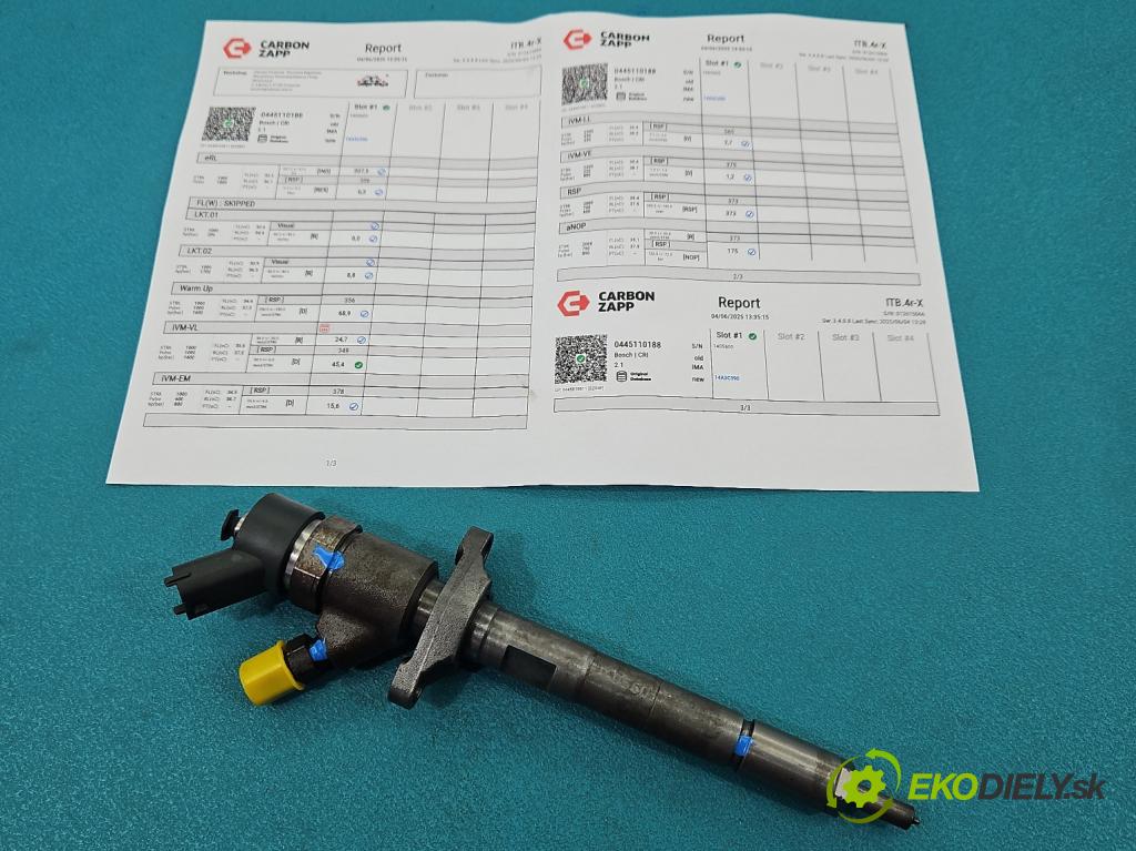 Peugeot 307 1.6 hdi 109 HP manual 80 kW 1560 cm3 5- vstrek 0445110188 (Vstrekovač paliva)