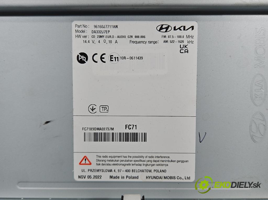 Kia Ceed III 2018- 1.5 160 HP automatic 117,5 kW 1482 cm3 5- Radio originál 96160J7711WK