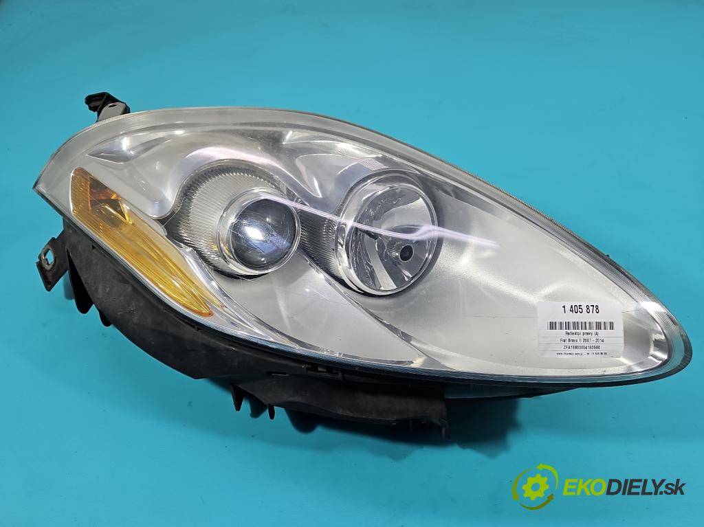 Fiat Bravo II 2007-2014 1.6 jtd 90 HP manual 66 kW 1598 cm3 5- Reflektor: pravý 51757534 (Pravé)