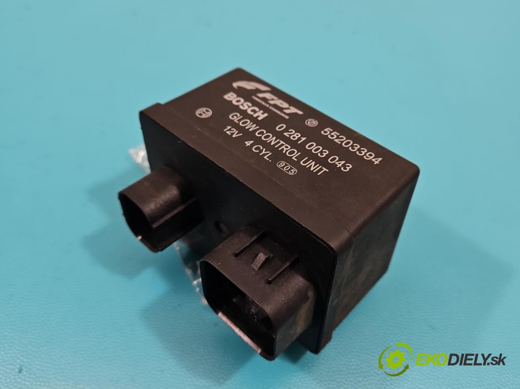 Fiat Bravo II 2007-2014 1.6 jtd 90 HP manual 66 kW 1598 cm3 5- Relé: svíčky: zařicích: 0281003043 (Relé)