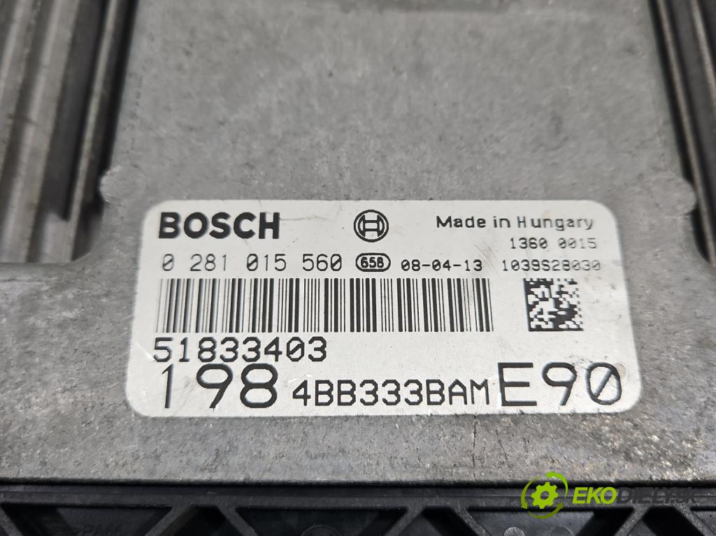 Fiat Bravo II 2007-2014 1.6 jtd 90 hp manual 66 kW 1598 cm3 5- řídící jednotka motoru 0281015560
