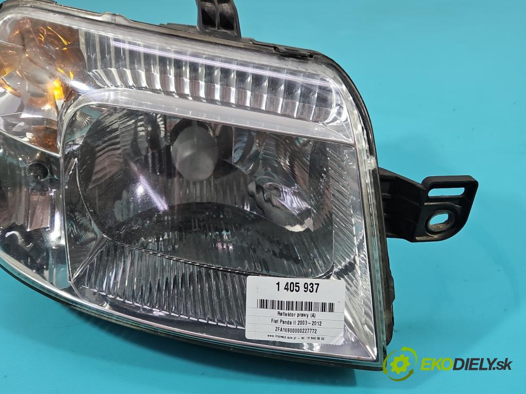 Fiat Panda II 2003-2012 1.1 54 HP manual 40 kW 1108 cm3 5- Reflektor: pravý  (Pravé)