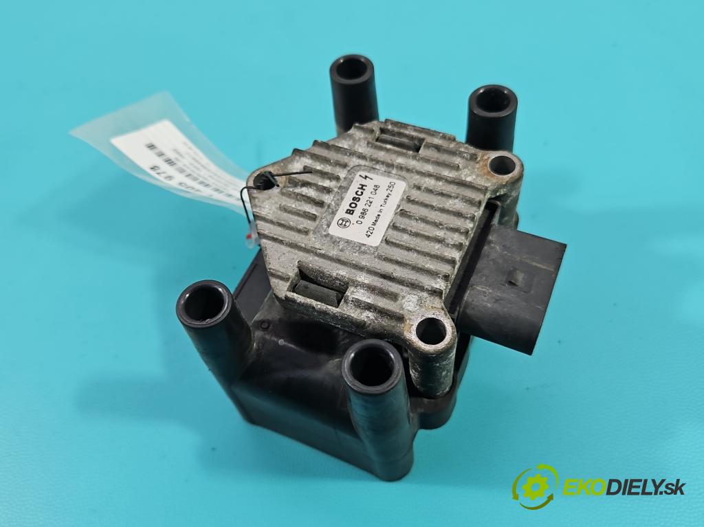 Seat Cordoba I 1993-2002 1.4 mpi 60 HP manual 44 kW 1390 cm3 4- cievka zapaľovacia 0986221048 (Zapaľovacie cievky, moduly)