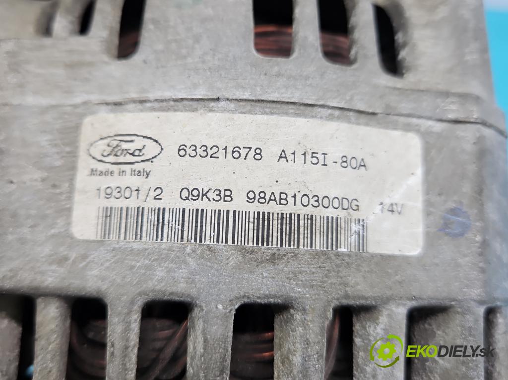 Ford Focus Mk1 1998-2004 1.8 16v 116 HP manual 85 kW 1796 cm3 5- Alternator 98AB10300DG (Alternátory)