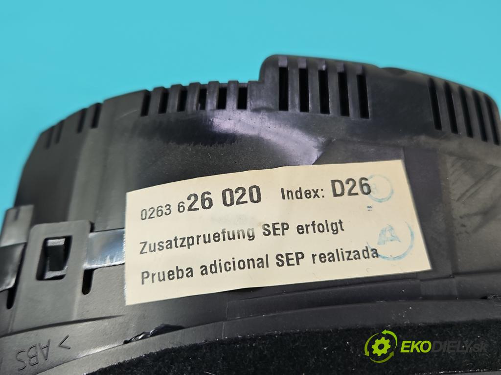 Audi A4 B6 2000-2004 1.9 tdi 131 HP manual 96 kW 1896 cm3 4- prístrojovka/ budíky 0263626020 (Prístrojové dosky, displeje)