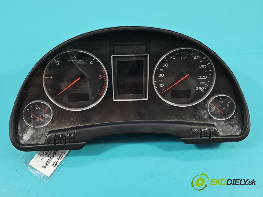 Audi A4 B6 2000-2004 1.9 tdi 131 HP manual 96 kW 1896 cm3 4- prístrojovka/ budíky 0263626020 (Prístrojové dosky, displeje)