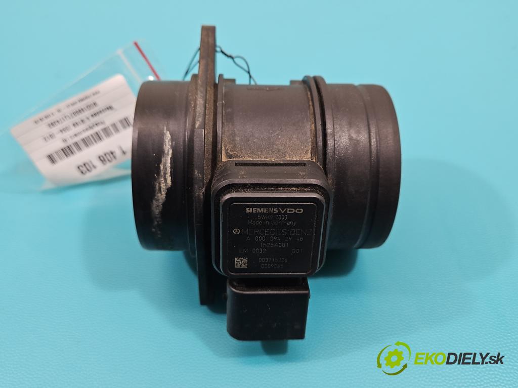 Mercedes A W169 2004-2012 2.0 cdi 109 HP manual 80 kW 1992 cm3 5- průtokoměr: 5WK97003 (Váhy vzduchu)