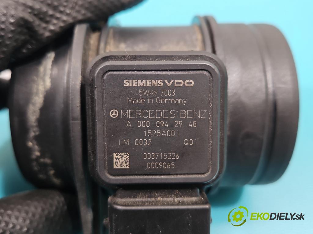 Mercedes A W169 2004-2012 2.0 cdi 109 HP manual 80 kW 1992 cm3 5- průtokoměr: 5WK97003 (Váhy vzduchu)