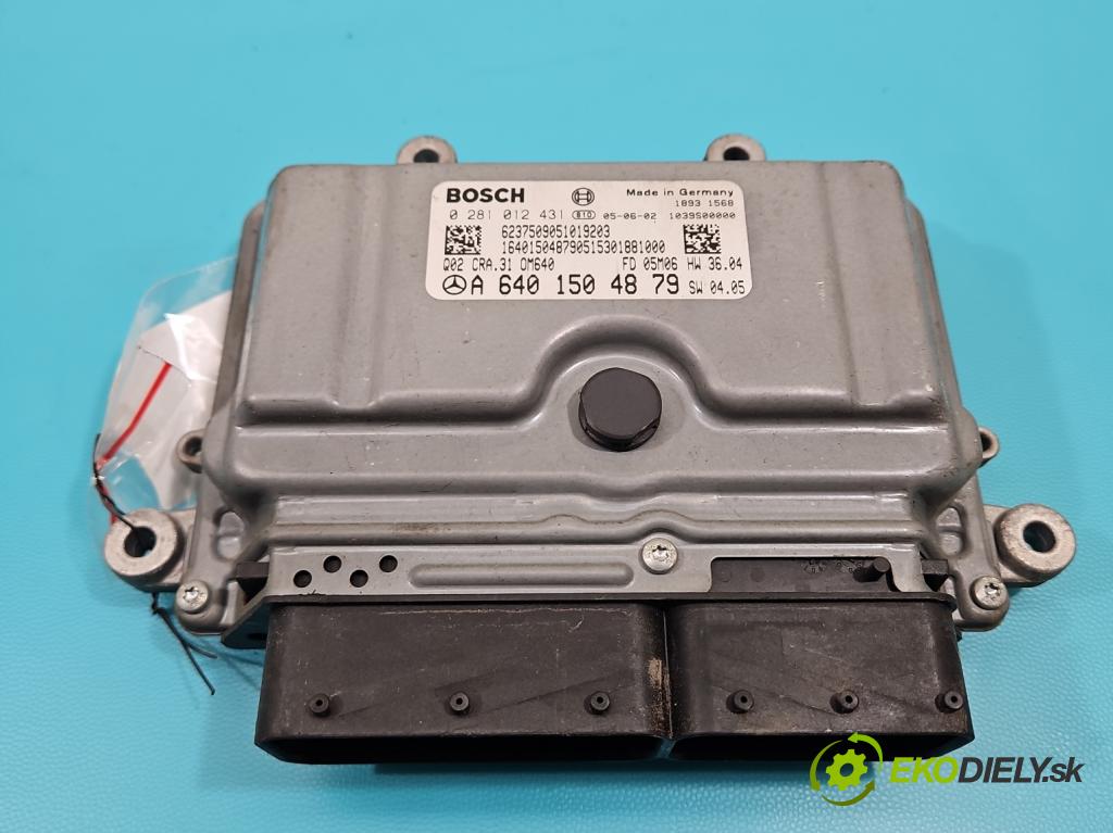 Mercedes A W169 2004-2012 2.0 cdi 109 HP manual 80 kW 1992 cm3 5- riadiaca jednotka motora 0281012431
