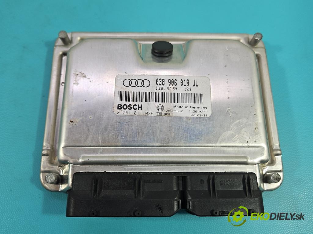 Audi A4 B6 2000-2004 1.9 tdi 131 hp manual 96 kW 1896 cm3 4- řídící jednotka motoru 038906019JL