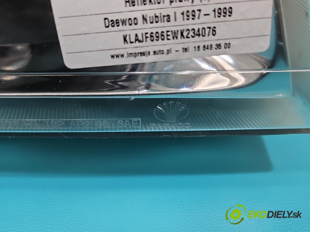 Daewoo Nubira I 1997-1999 1.6 16V 106 HP manual 78 kW 1598 cm3 4- Reflektor: pravý (Pravé)