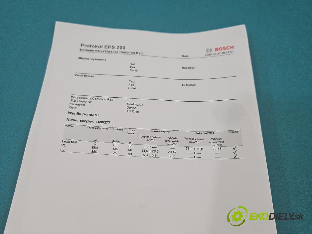 Toyota Corolla E12 2001-2009 2.0 D4D 90 HP manual 66 kW 1995 cm3 5- vstrek 23670-27020 (Vstrekovač paliva)