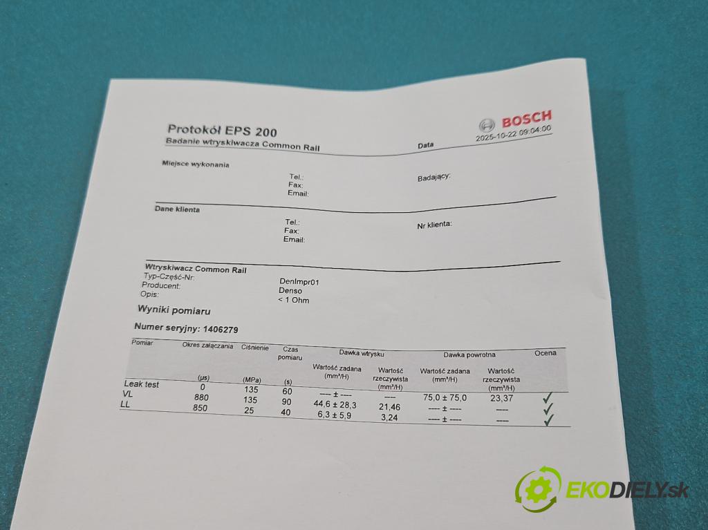 Toyota Corolla E12 2001-2009 2.0 D4D 90 HP manual 66 kW 1995 cm3 5- vstrek 23670-27020 (Vstrekovač paliva)